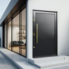 Porta Pivotante Lambril com Puxador Lado Direito Elite 240x130 Preto