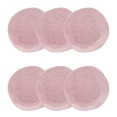 Conjunto de Pratos Fundos 06 Peças Pink Sand Oxford