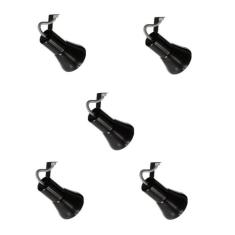 Kit 5 Spot Trilho Perfilado Eletro calha Par20 Bulbo OL3 - Hiperlight