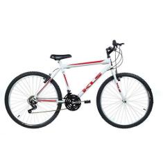Bicicleta Aro 26 Kls Sport Freio V-Brake Mtb 21 Marchas, Branco, Verme