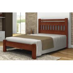 Cama Super King Size Antares de Madeira Maciça Angelim Pedra/Tauari - 