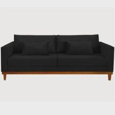 Sofá Chesterfield London 2,30 - Veludo Preto / Decoracao, Sala estar, tv, recepção, consultorio