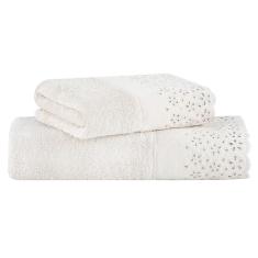 Buddemeyer Jogo de Toalhas Crystal Banho Bege 2 peças