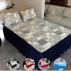 Kit 2 Colcha Lençol Com Elástico Super King Puro Algodão - Tudodicasa