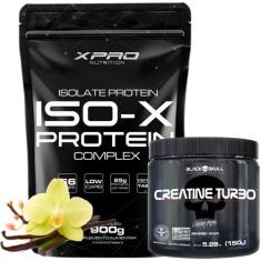 Kit Whey Islado Iso-x Refil 900g + Creatina Turbo Black Skull 150g - X