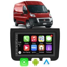 Kit Multimidia Android Ducato 2018 - 2021 7 Pol Carplay + Câmera de Ré