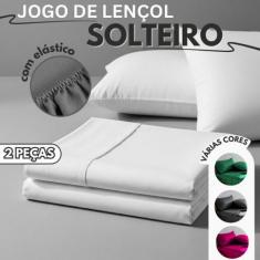 Jogo De Lençol Solteiro 2 Peças com Elástico 1,88 x 0,88 x 20 cm de al