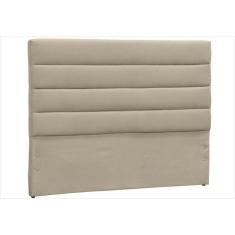 Cabeceira Casal King 195 Cm Greta Dmonegatto Suede Liso Bege
