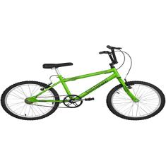 Bicicleta de Passeio Ultra Bikes Esporte Aro 20 Reforçada Freio V-Brake Infantil Juvenil Verde Kw