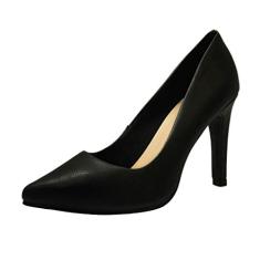 Scarpin Salto Alto Fino Luiza Sobreira Preto Mod. 741