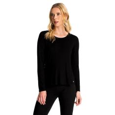 Blusa Feminina Básica Manga Longa Lisa