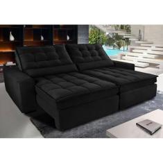 Sofá Retrátil, Reclinável, Molas Ensacadas Cama inBox Gold 2,52m Tecid