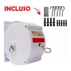 Varal Recolhível Trevisan Retrátil De Parede 30m Branco Seca Fácil, Br