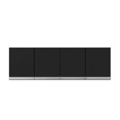 Armário Aéreo Andréia para Cozinha com 4 Portas 150 cm  - AJL, Preto/F