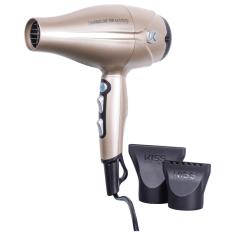 Kiss New York Tourmaline Ion Dourado - Secador de Cabelo 220V