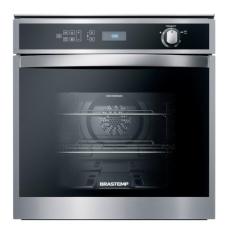 Forno de Embutir a Gás Brastemp 78 Litros Cor Inox com Convecção e Termômetro Meat Control - BOH84AR 220V