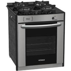 Fogão De Embutir Gaudi Prisma Vítreo 4 Bocas Inox 