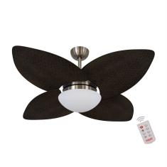 Ventilador De Teto Bronze 4 Pás 220v C/ Controle