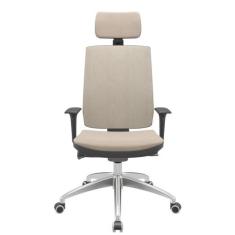 Cadeira Office Brizza Soft Poliester Fendi Autocompensador Com Encosto