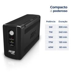Nobreak NHS Mini 4 90.B1.007100 Entrada Bivolt Saída 120V (700VA/b.7Ah