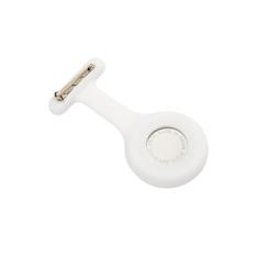 Relógio de Lapela em Silicone Branco Pamed