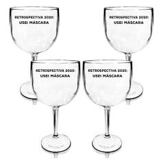 Kit 4 Taças Gin Transparentes Personalizadas Retrospectiva 2020