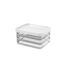 Pote Clear Trio 840ml 13,1x16,7x8,5cm Branco Coza
