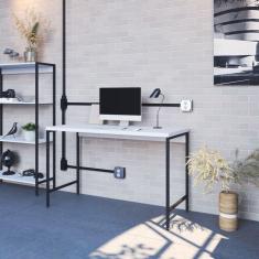 Escrivaninha Industrial 150cm Active Yescasa Branco Chess