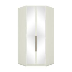 Guarda Roupa Canto Closet Modulado 2 Portas com Espelho Seletto Henn Areia HP