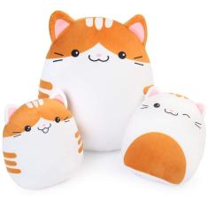 Conjunto de brinquedos de pelúcia BenBen Cat de 30 cm e 18 cm com travesseiro infantil