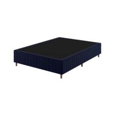Base Box Casal 25cm x 1,88m x 1,38m Treviso Matelado Rustico azul