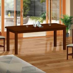 Mesa 8 Lugares Clássica Madeira Maciça Castanho Nemargi