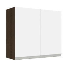 Armário de Cozinha Aéreo 70 cm 2 Portas Rustic/Branco Glamy Madesa, Ru