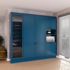 Cozinha Compacta Évora 9 Portas Azul Órion