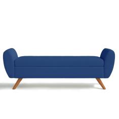 Recamier Bau Grecia 1,20M Suede Azul Marinho - Clique Decor