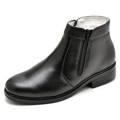 Botina Masculina de Couro Legitimo Preta (43)