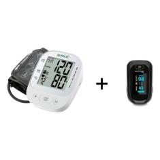 Monitor De Pressão Arterial De Braço + Oximetro Medidor De Saturação M