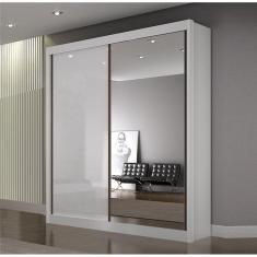 Guarda Roupa com Espelho 2 Portas 3 Gavetas San Paulo Branco