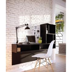 Escrivaninha Bancada Estudo Lilac Moov Preto Fosco