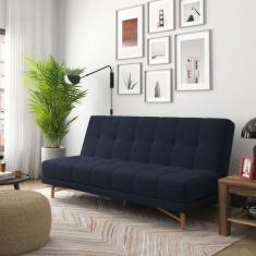 Sofá Cama 190cm Bossa Nova 518 Alves Pereira Azul Marinho