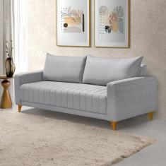 Sofá Fixo 2 Lugares 192 Cm Alaska 192x90cm Cinza