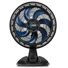 Ventilador de Mesa Arno 40cm X-Treme 7 Preto VE70  220 Volts, Preto e 