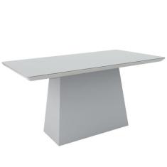 Mesa de Jantar Para 6 lugares Tampo De Madeira Com Vidro Colado Bárbar