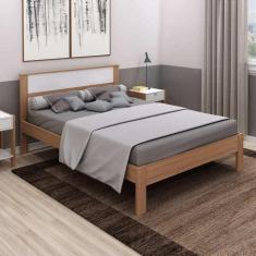 Cama De Casal Amêndoa-branco