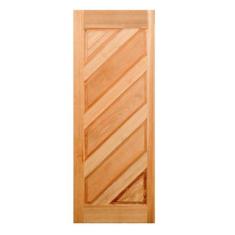 Porta de Madeira Topazio Diagonal Maciça Cedro Arana Casmavi, 90cm x 2