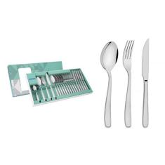 Faqueiro Tramontina Em Aço Inox Maresias 24 Peças Inox