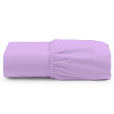 Lençol Unique Avulso De Baixo Casal Padrão Com Elástico Micro Percal 400 Fios - Lilás