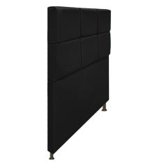 Cabeceira Damares 90 Cm Solteiro Com Botonê Suede Preto