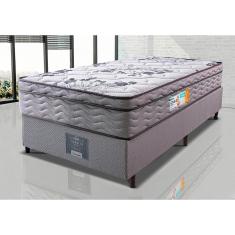 Cama Box Solteiro Colchão OrtoFirm + Box 88x188x67 One Face Espuma D45 Cinza