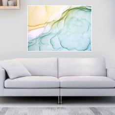 Quadro Canvas Ab Marmorizado Esverdeado 1,00x1,30